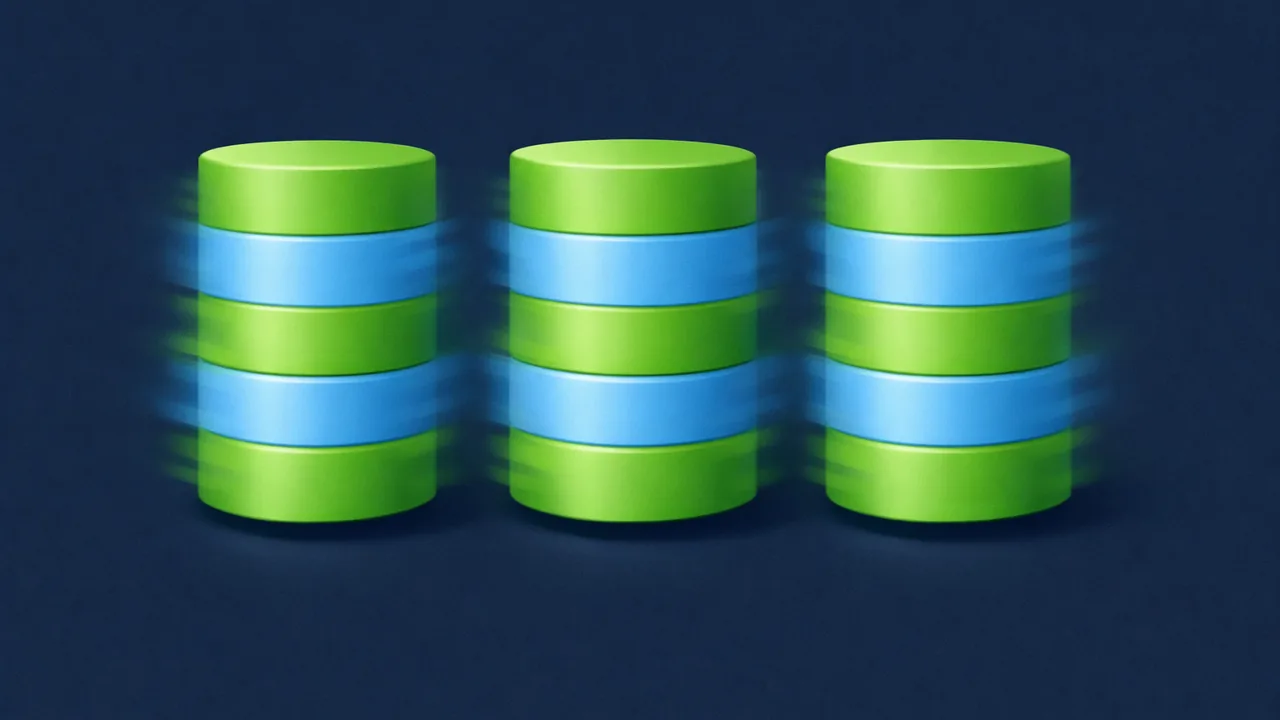 Three blank rounded reels standing side by side on a dark background, with no symbols on them