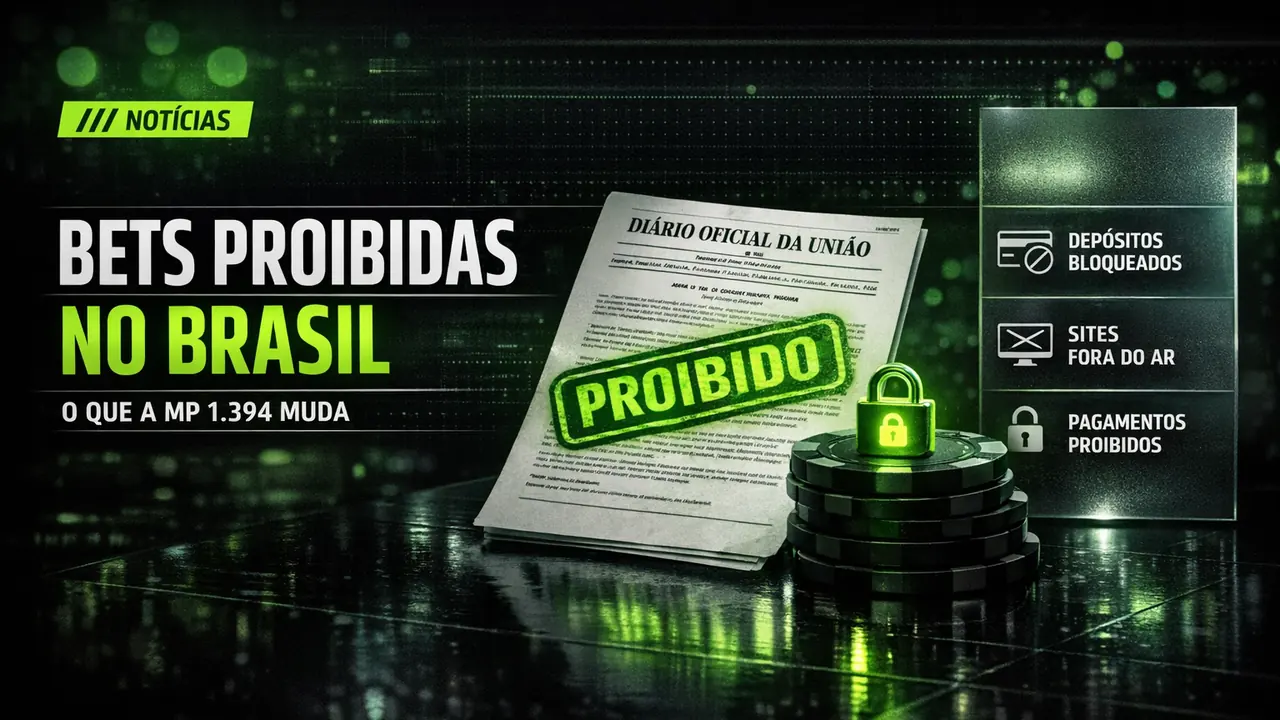 Governo publica a MP 1.394, que proíbe apostas esportivas e jogos on-line no Brasil